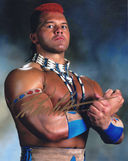 Tatanka 8x10 photo signed auto autographed WWF