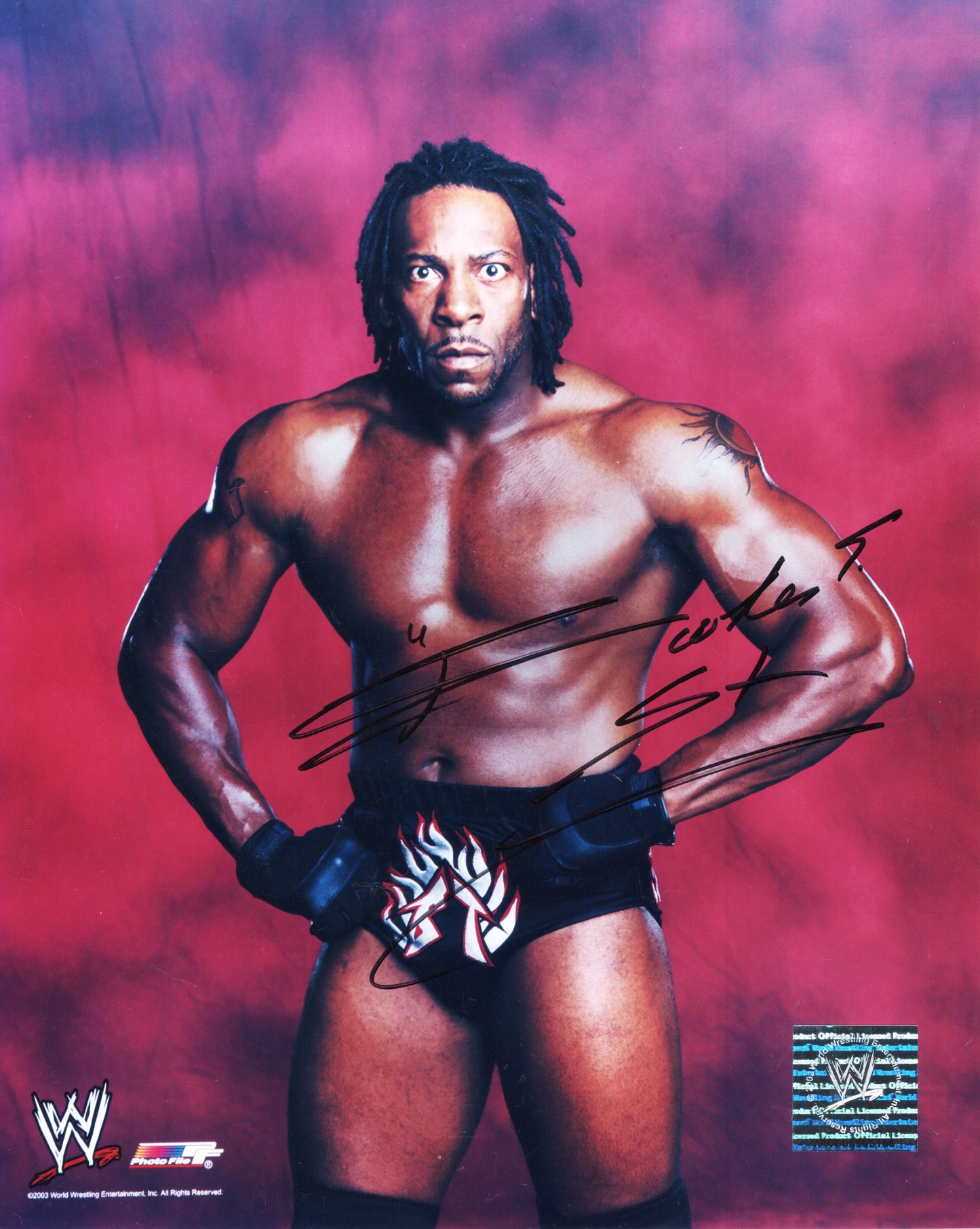 Booker T (8x10) original photofile photo signed auto autographed WWE WCW