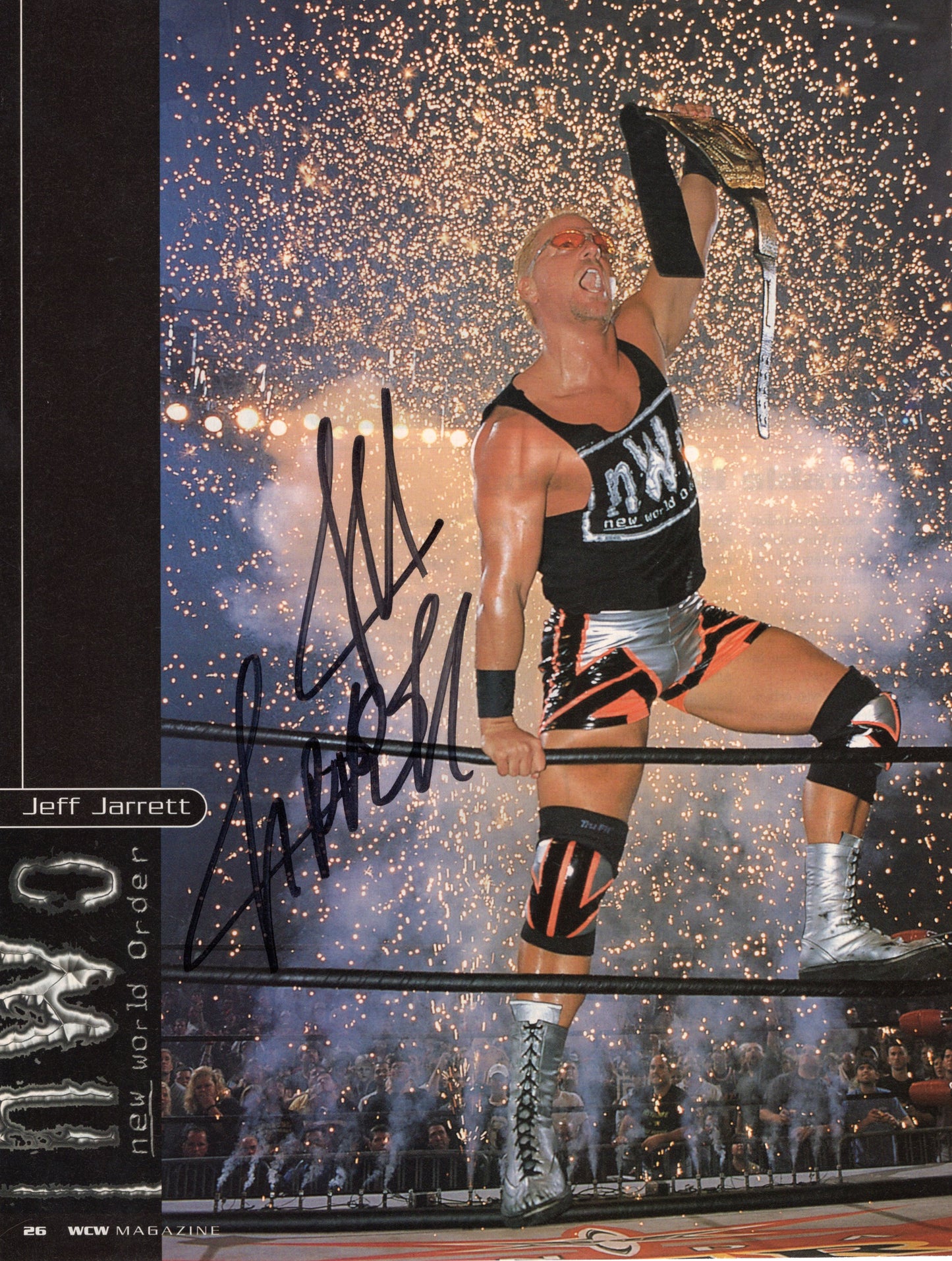 Double J. Jeff jarrett (magazine page) photo signed auto autographed