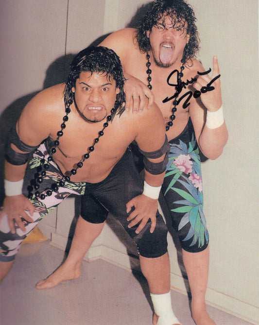 Samu 8x10 photo signed auto autographed WWF WWE WCW NWA ECW