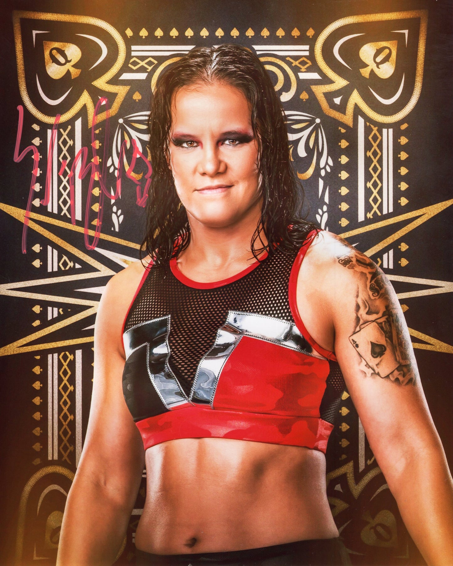 Shayna Baszler (metallic 8x10) WWE WWF NXT photo signed auto autographed