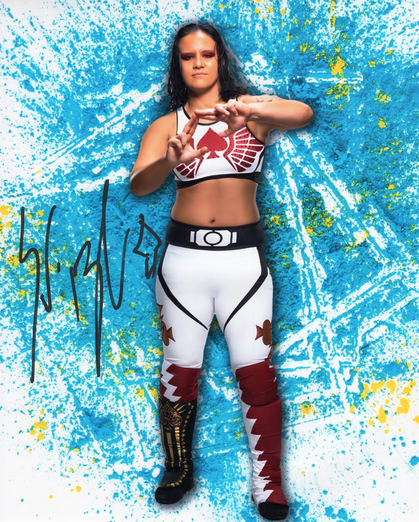 Shayna Baszler (metallic 8x10) WWE WWF NXT photo signed auto autographed