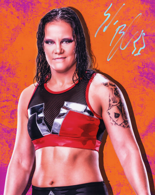 Shayna Baszler (metallic 8x10) WWE WWF NXT photo signed auto autographed