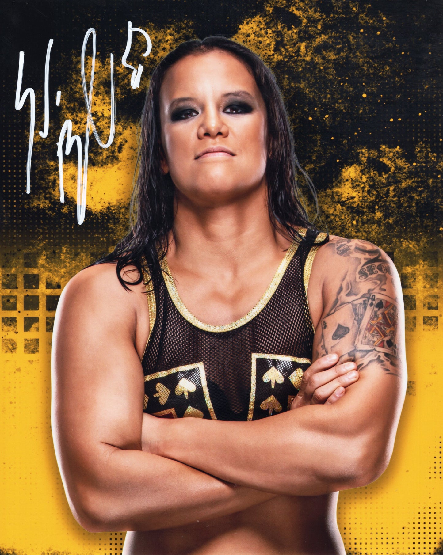 Shayna Baszler (metallic 8x10) WWE WWF NXT photo signed auto autographed