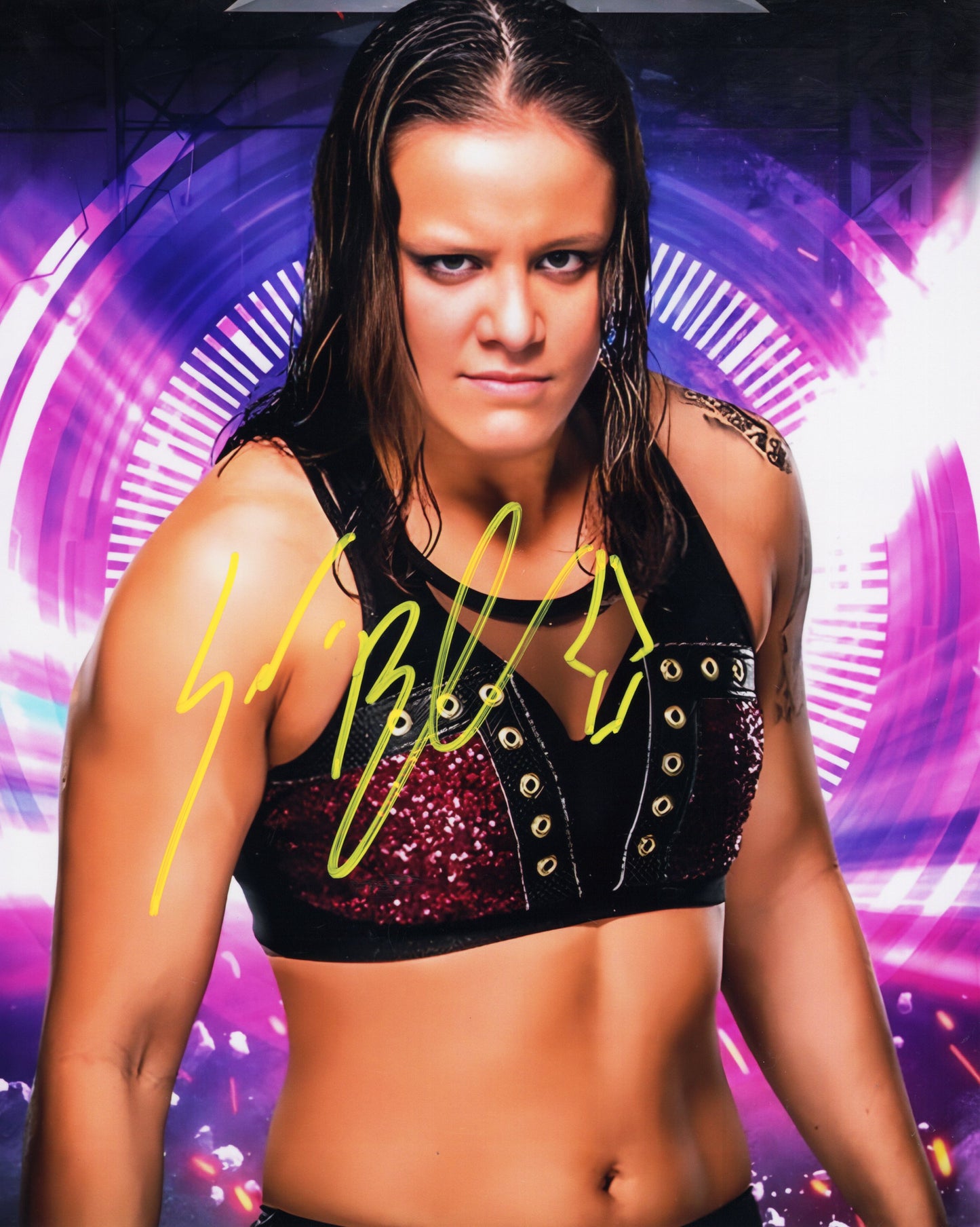 Shayna Baszler (metallic 8x10) WWE WWF NXT photo signed auto autographed