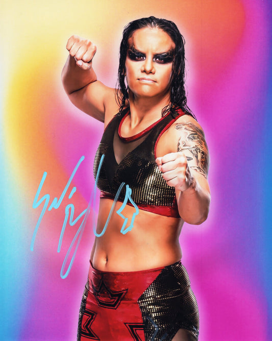 Shayna Baszler (metallic 8x10) WWE WWF NXT photo signed auto autographed