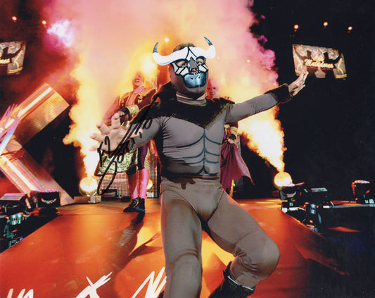 El Torito Mascarita Dorada WWF photo signed auto autographed