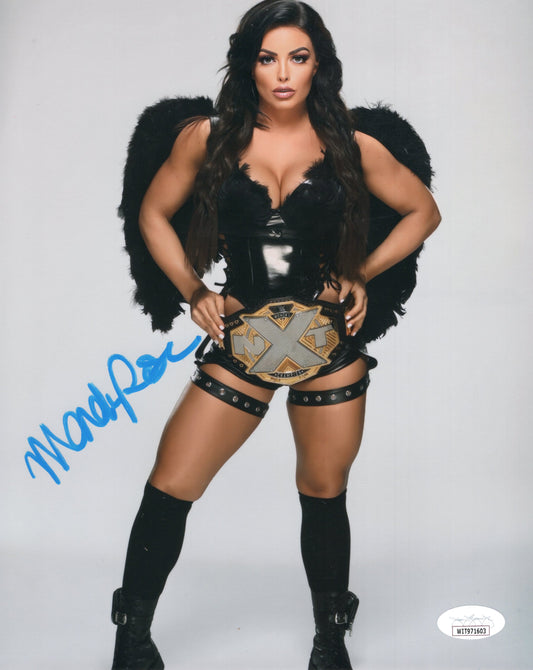 Mandy Rose (Metallic 8x10) JSA signed SEXY photo autographed WWE NXT Mandy Sacs