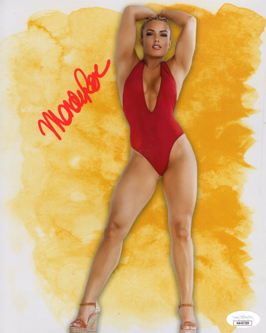 Mandy Rose (Metallic 8x10) JSA signed SEXY photo autographed WWE NXT Mandy Sacs