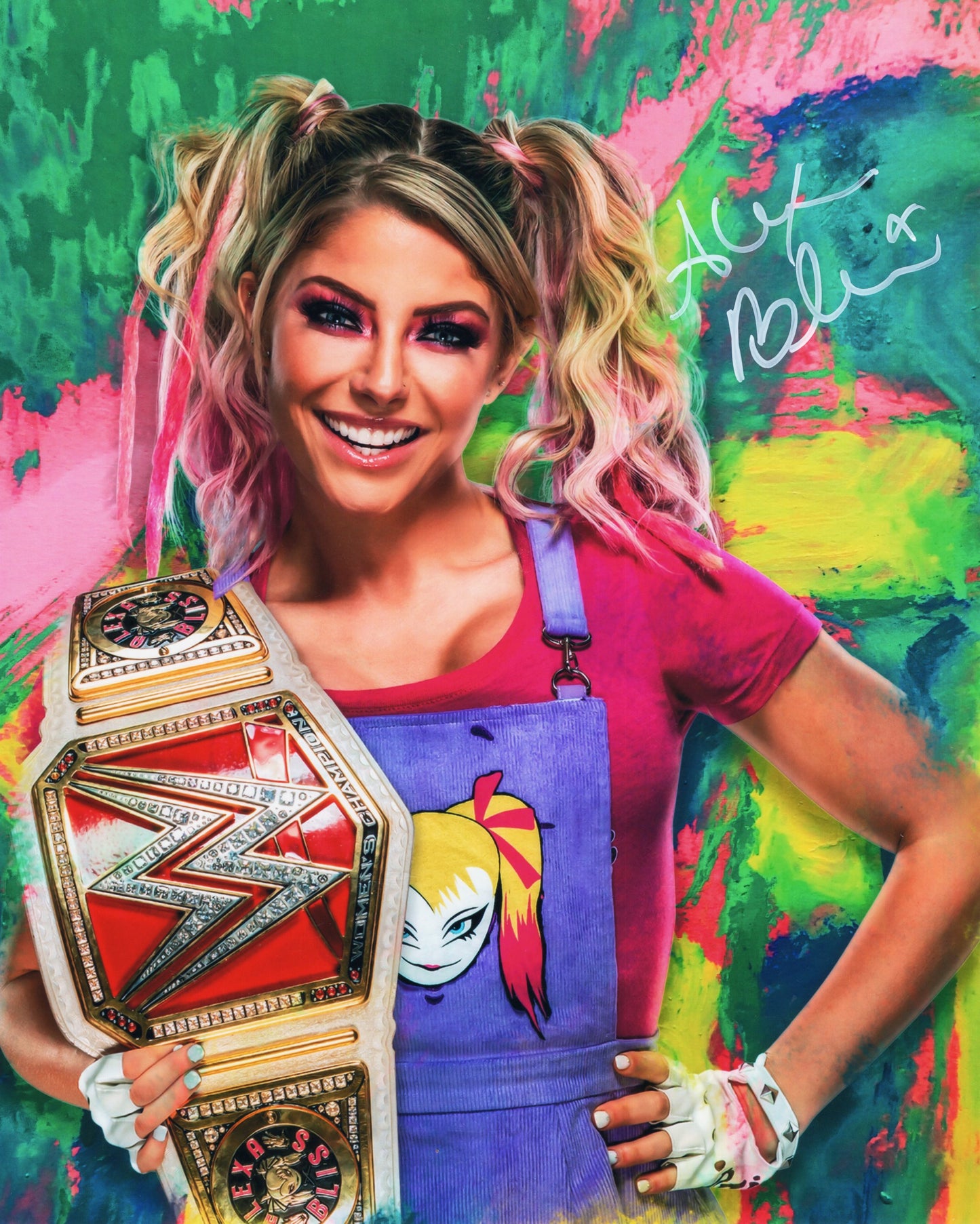 Alexa Bliss Funhouse (metallic 8x10) WWE photo signed auto autographed