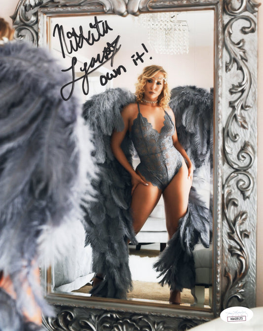 Nikkita Lyons (metallic  8x10) photo  signed auto autographed NXT WWE inscribed