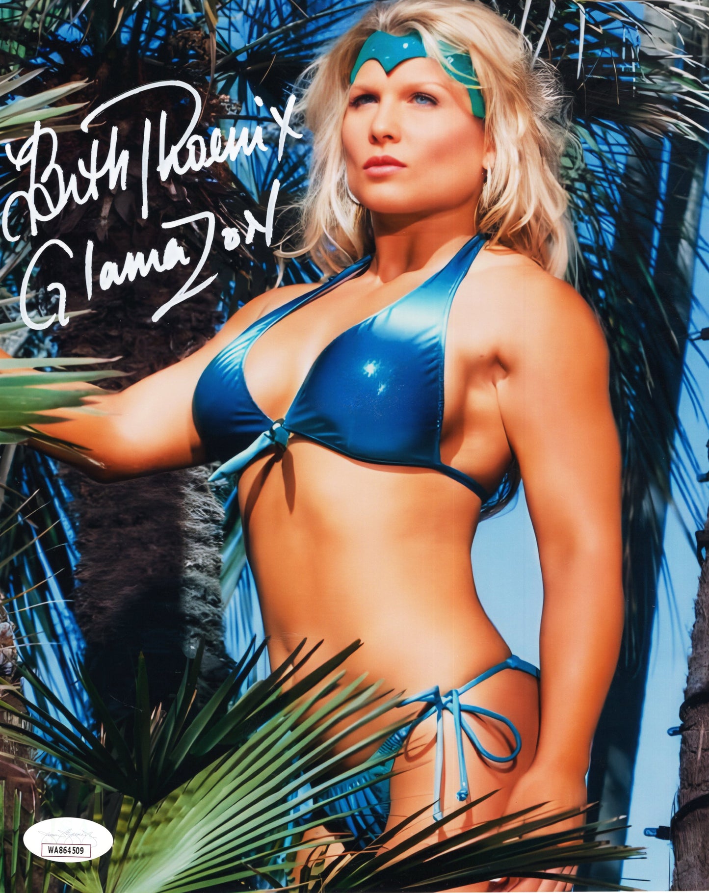 Beth Phoenix (metallic 8x10) JSA NXT WWE WWF photo signed auto autographed