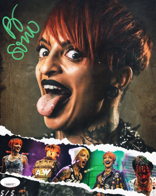 Ruby Soho Ruby Riott Funhouse metallic 8x10 JSA certed AEW photo signed autographed