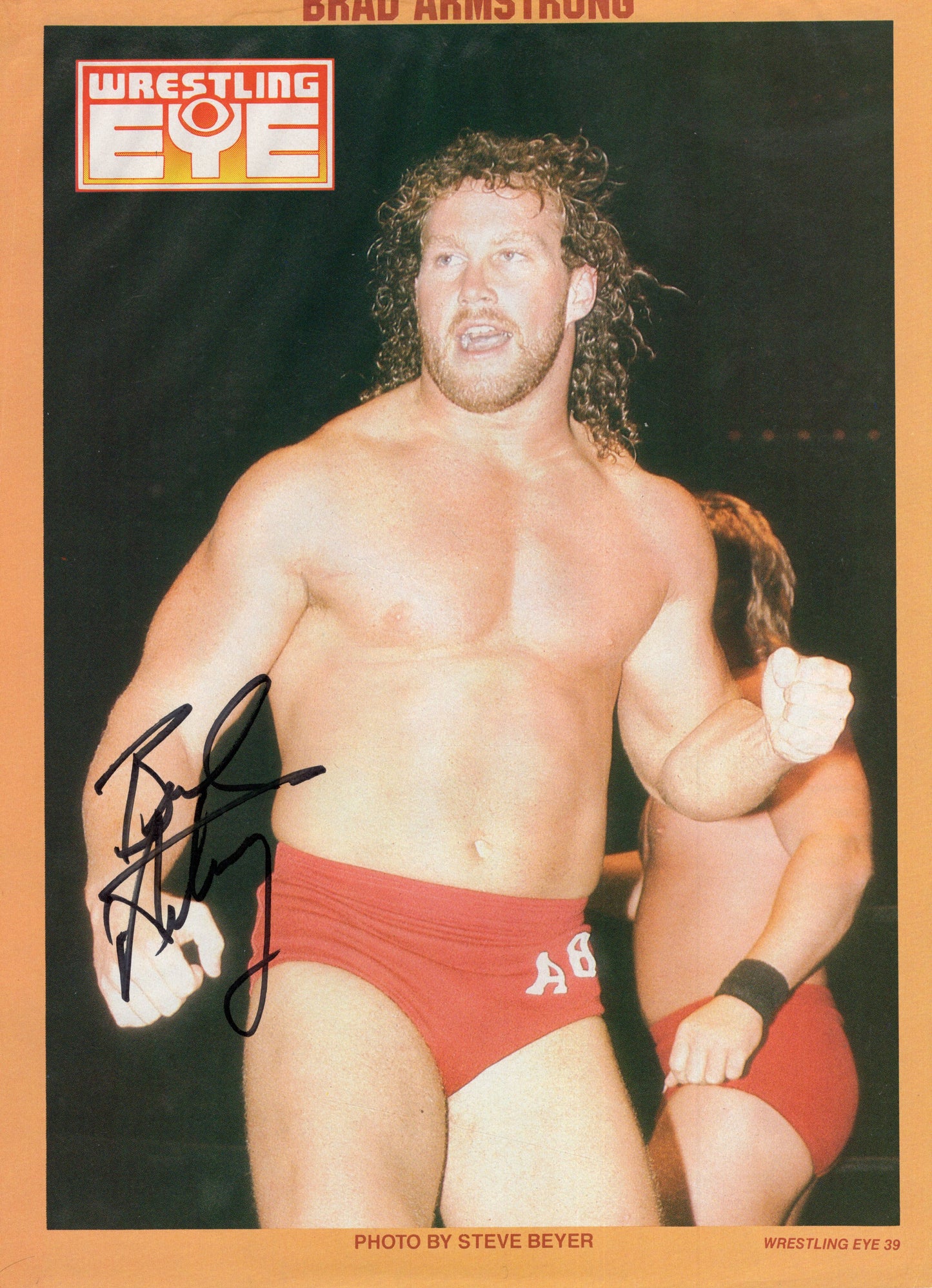 Brad Armstrong (magazine page) signed auto autographed NWA WCW