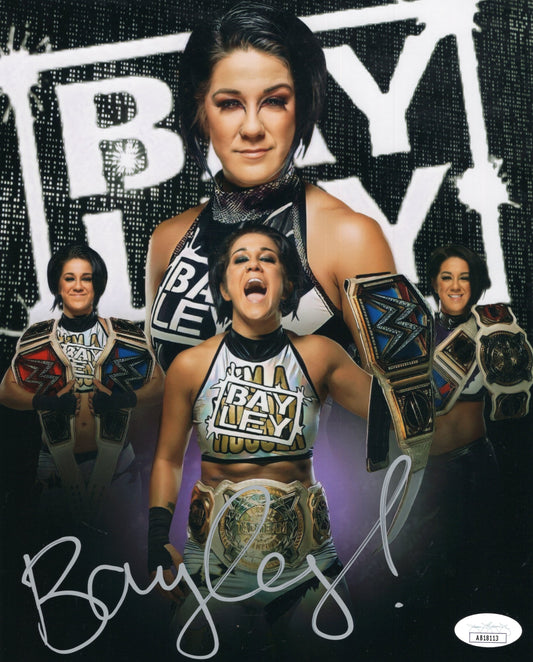 Bayley (metallic 8x10) FUNHOUSE NXT WWE Sexy Hot signed