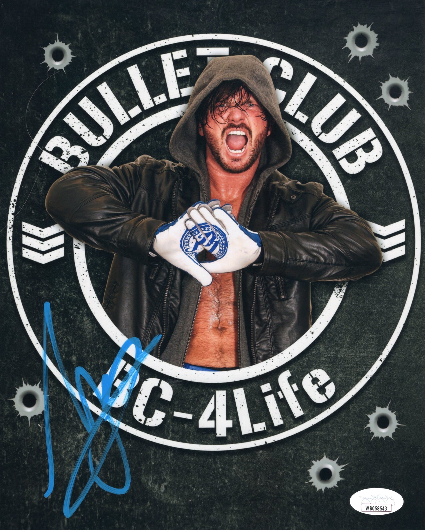 AJ Styles Funhouse (metallic 8x10) JSA WWE TNA NJPW photo signed