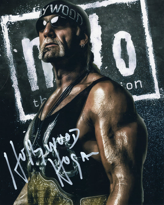 Hulk Hogan Funhouse NWO (metallic 8x10) Beach Shop certed WWF WCW photo signed autographed