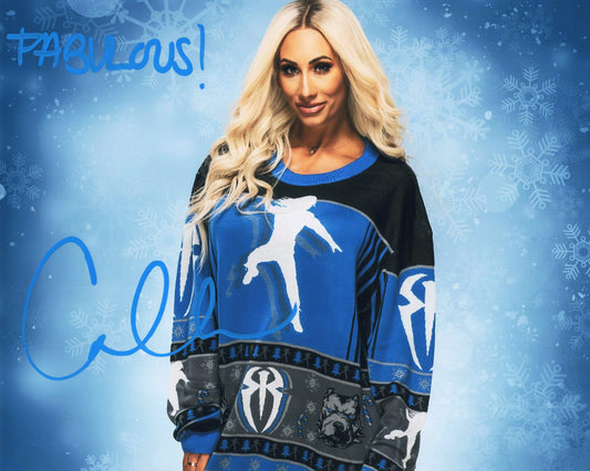 Carmella inscribed (8x10 metallic) FUNHOUSE WWE photo signed auto autographed