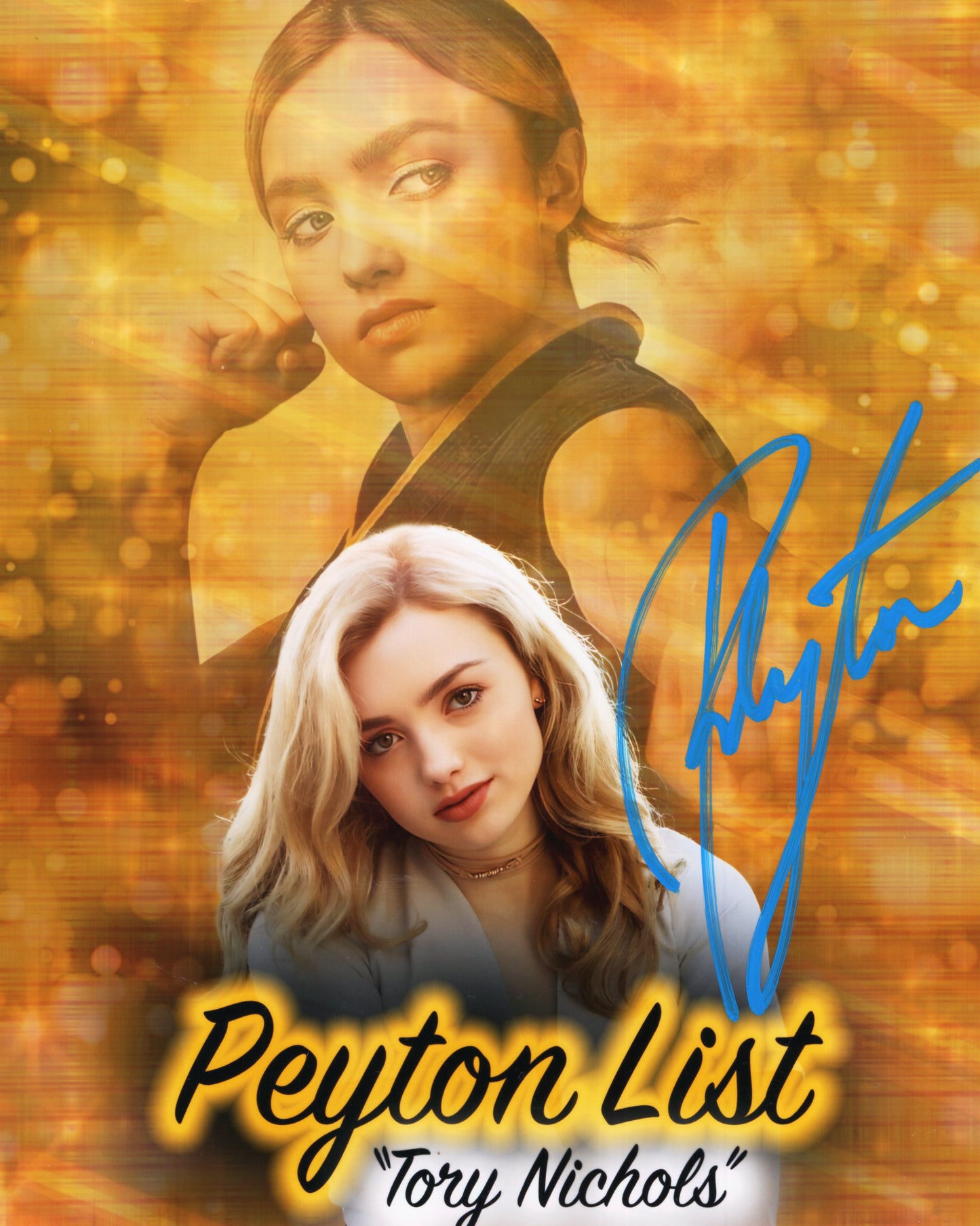 Peyton List cobra kai Tory metallic 8x10 photo signed auto autographed celebrity