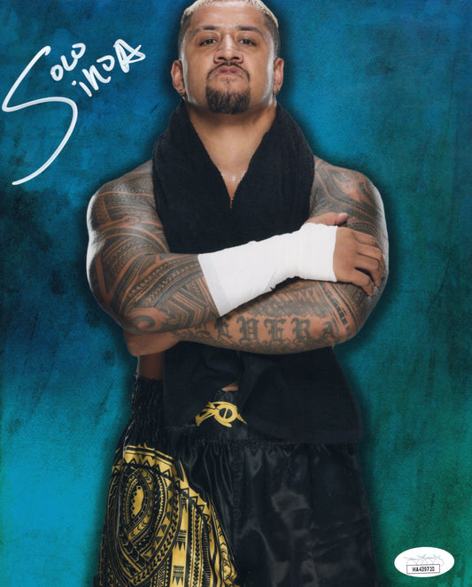 Solo Sikoa (metallic 8x10) jsa certed photo signed auto autographed WWE NXT