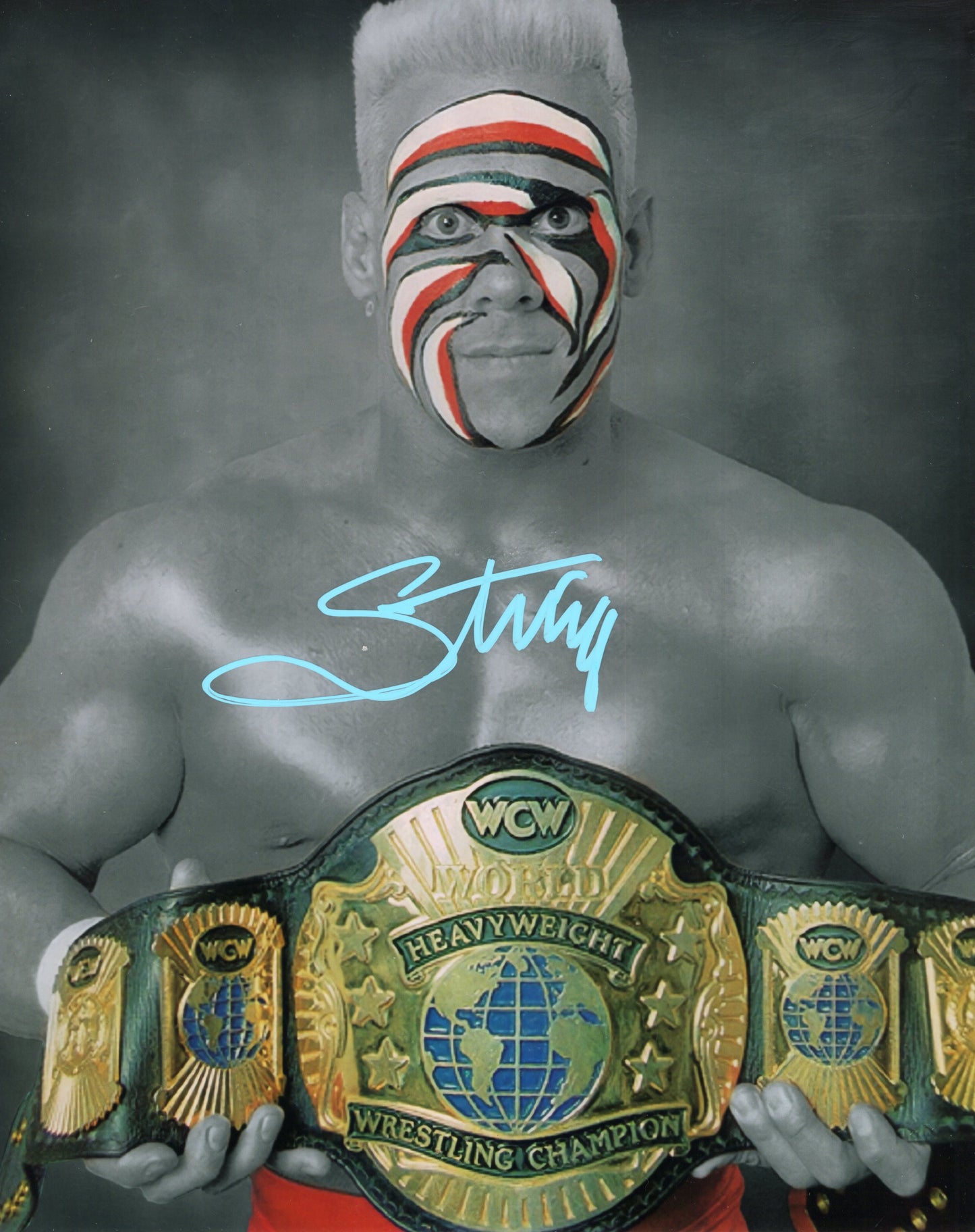 Sting 8x10 metallic photo signed auto autographed WCW TNA AEW