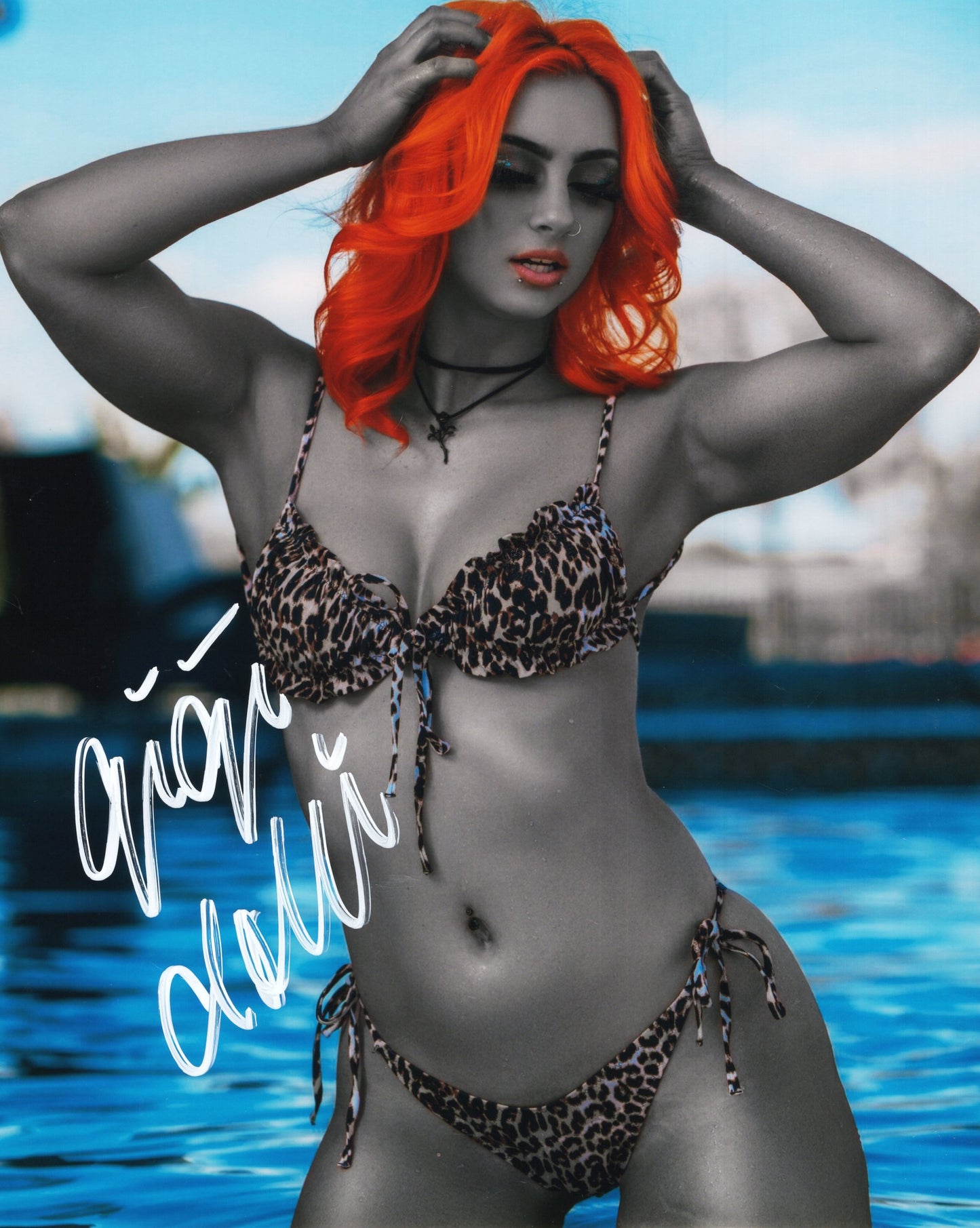 Gigi Dolin (metallic 8x10) NXT WWE photo signed auto autographed