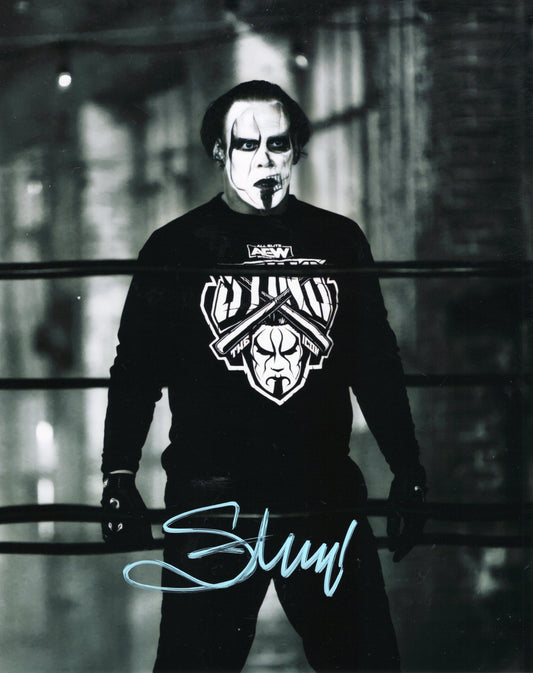 Sting metallic 8x10 photo signed auto autographed WCW TNA AEW