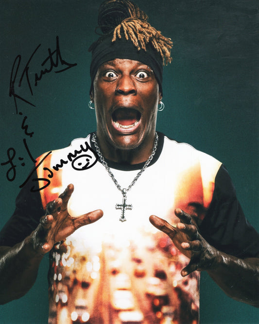 R Truth Ron Killings (8x10) funhouse metallic photo signed auto autographed WWE