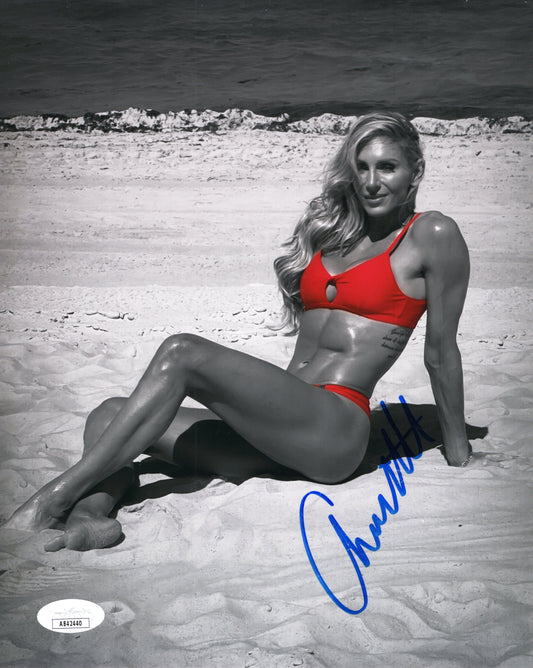 Charlotte Flair (8x10 metallic) jsa photo signed auto autographed WWE Spotlight