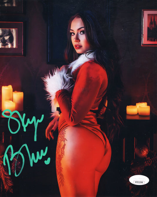 Skye Blue (Metallic 8x10) JSA COA AEW SEXY JSA photo signed auto autographed