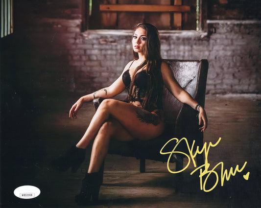 Skye Blue (Metallic 8x10) JSA COA AEW SEXY JSA photo signed auto autographed