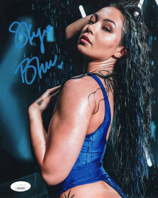 Skye Blue (Metallic 8x10) JSA COA AEW SEXY JSA photo signed auto autographed