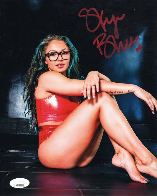 Skye Blue (Metallic 8x10) JSA COA AEW SEXY JSA photo signed auto autographed