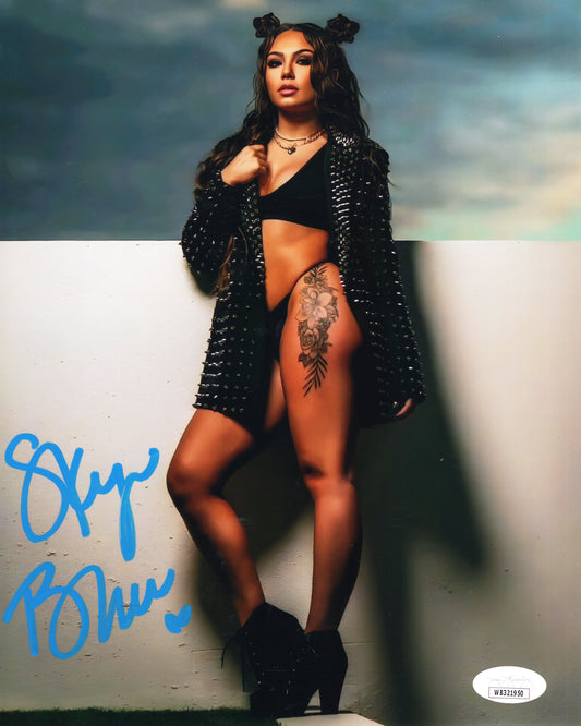 Skye Blue (Metallic 8x10) JSA COA AEW SEXY JSA photo signed auto autographed