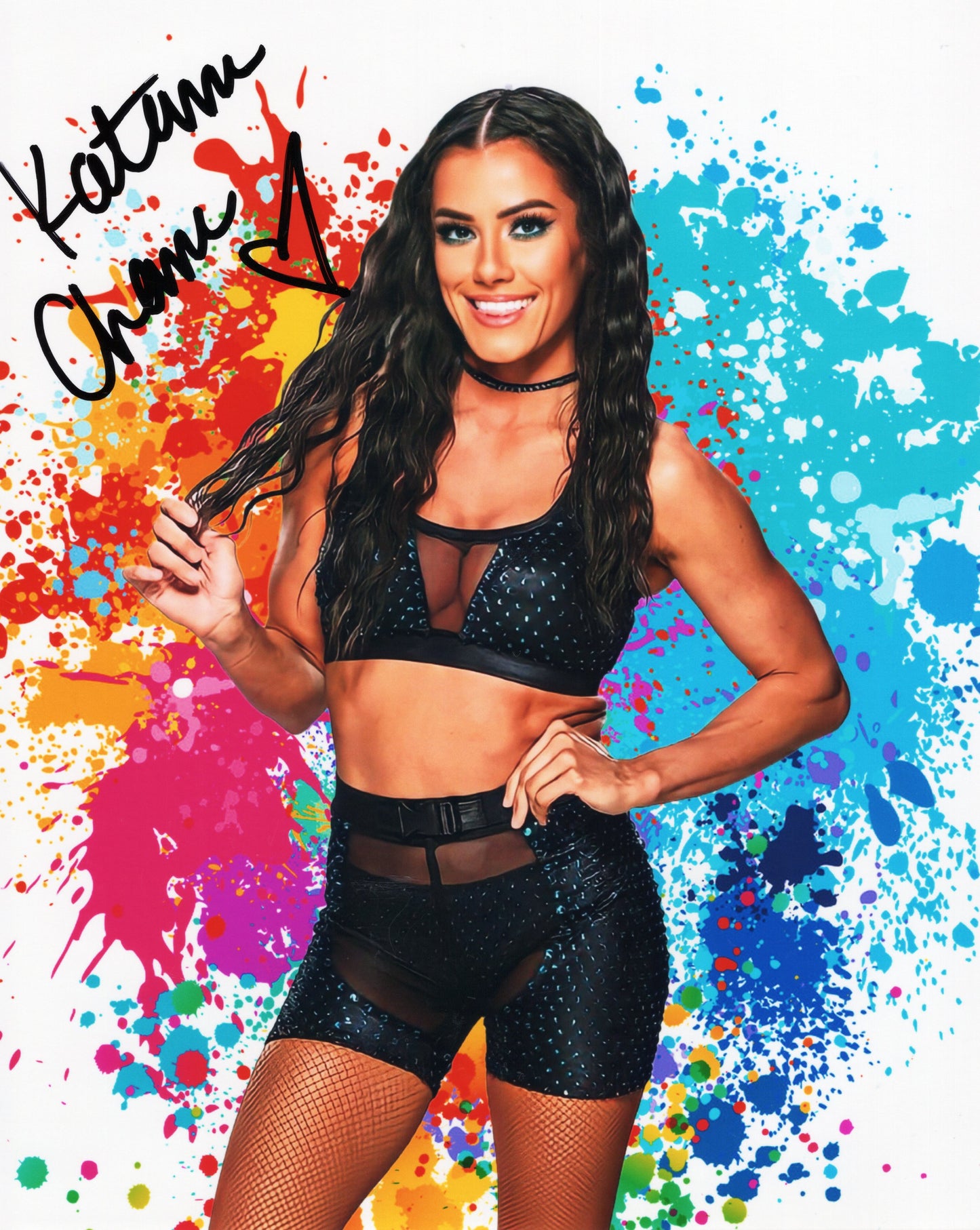 Katana Chance (8x10 funhouse metallic) nxt signed Kacy catanzaro autographed JSA