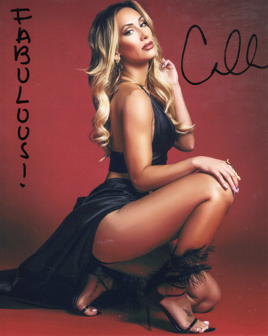 Carmella inscribed (8x10 metallic) FUNHOUSE WWE photo signed auto autographed