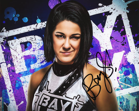 Bayley (metallic 8x10) FUNHOUSE NXT WWE Sexy Hot signed