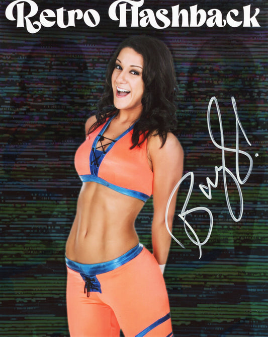 Bayley (metallic 8x10) FUNHOUSE NXT WWE Sexy Hot signed