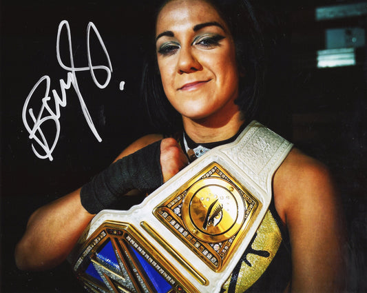 Bayley (metallic 8x10) FUNHOUSE NXT WWE Sexy Hot signed