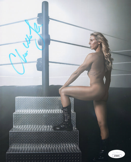 Charlotte Flair (8x10 metallic) FULL SIGNATURE jsa photo signed funhouse autographed WWE