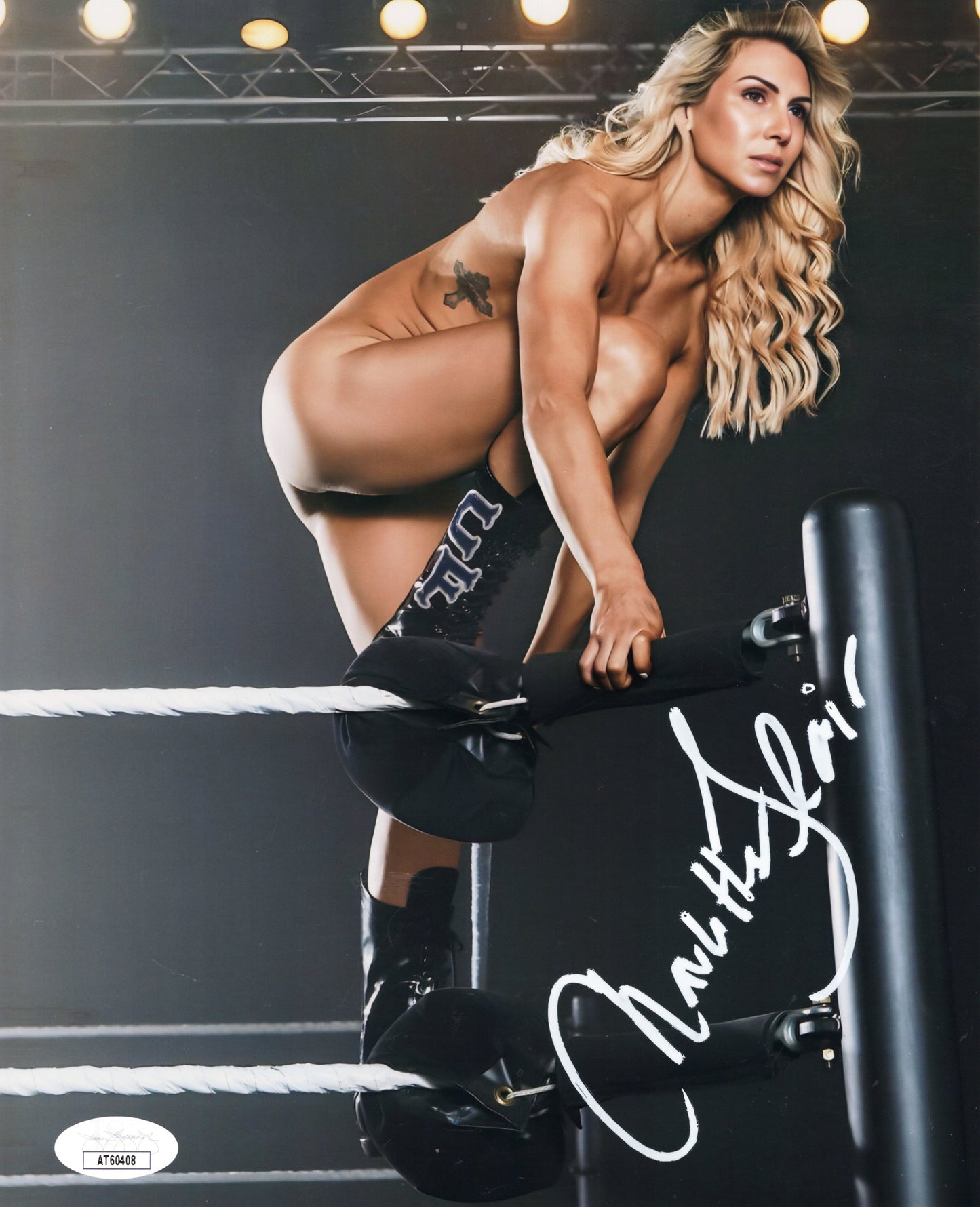 Charlotte Flair (8x10 metallic) FULL SIGNATURE jsa photo signed funhouse autographed WWE