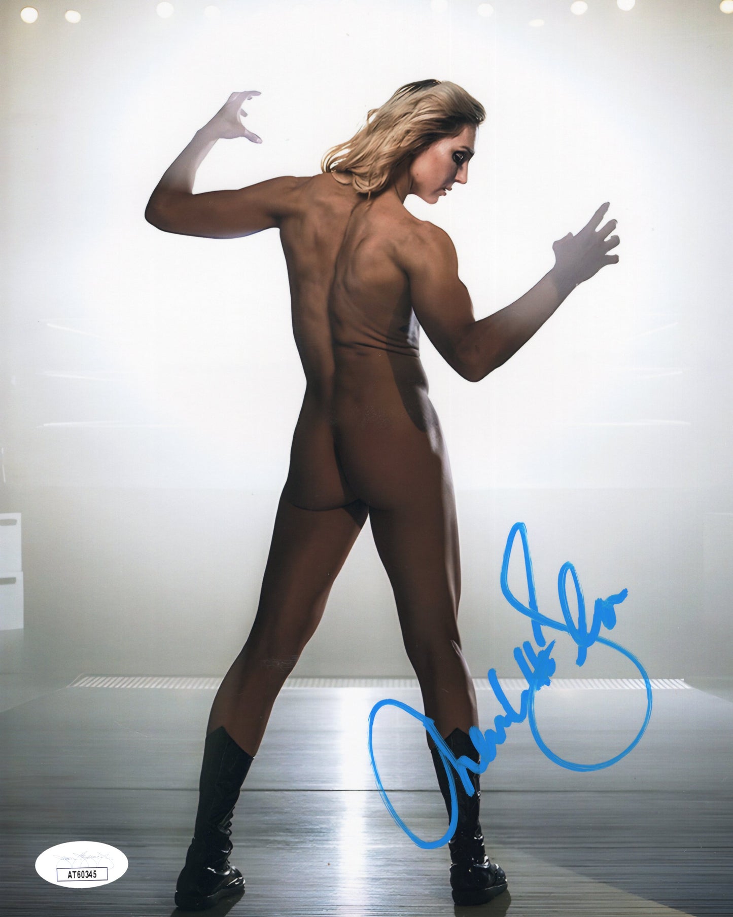 Charlotte Flair (8x10 metallic) FULL SIGNATURE jsa photo signed funhouse autographed WWE