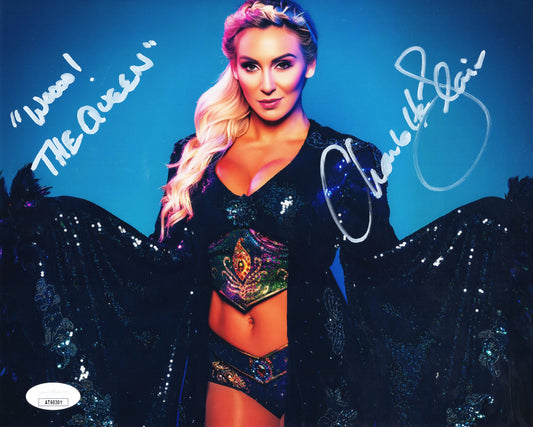 Charlotte Flair (8x10 metallic) FULL SIGNATURE jsa photo signed inscribed autographed WWE