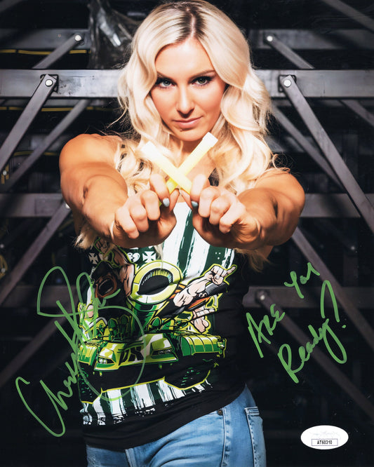 Charlotte Flair (8x10 metallic) FULL SIGNATURE jsa photo signed inscribed autographed WWE