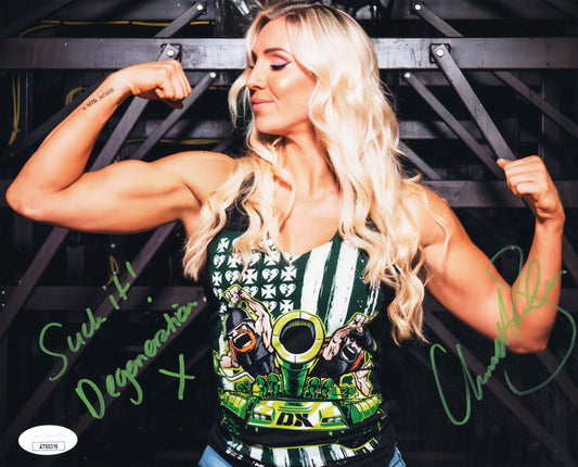 Charlotte Flair (8x10 metallic) FULL SIGNATURE jsa photo signed inscribed autographed WWE