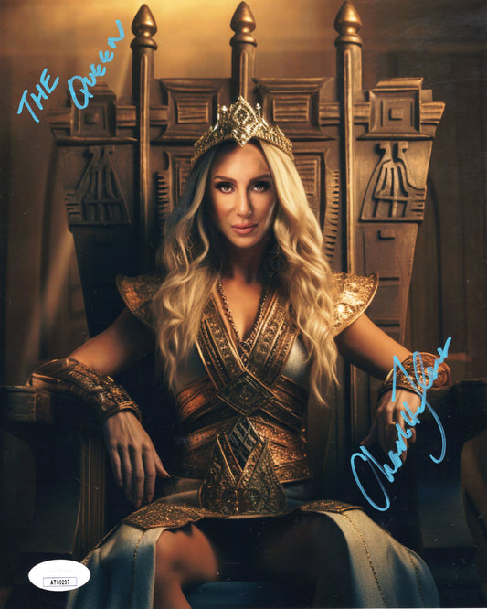 Charlotte Flair (8x10 metallic) FULL SIGNATURE jsa photo signed inscribed autographed WWE