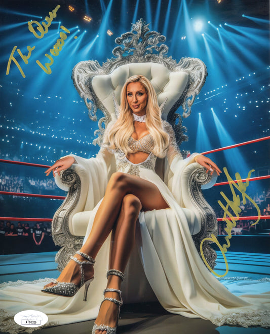 Charlotte Flair (8x10 metallic) FULL SIGNATURE jsa photo signed inscribed autographed WWE