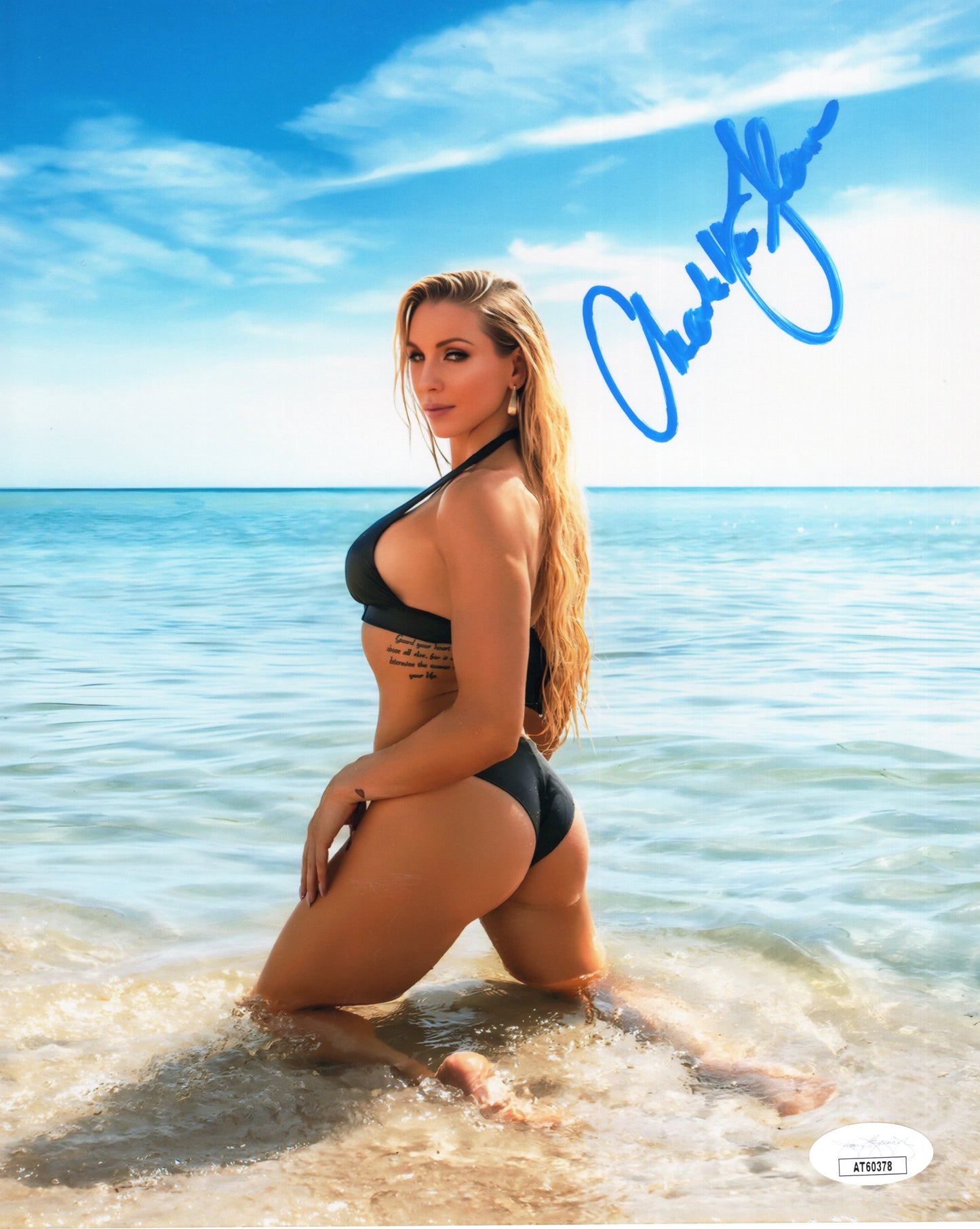 Charlotte Flair (8x10 metallic) FULL SIGNATURE jsa photo signed autographed WWE