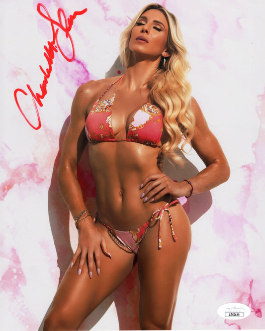 Charlotte Flair (8x10 metallic) FULL SIGNATURE jsa photo signed autographed WWE