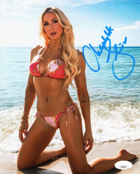 Charlotte Flair (8x10 metallic) FULL SIGNATURE jsa photo signed autographed WWE
